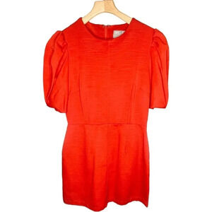 ASOS Women's Red Puff Sleeve Mini Dress